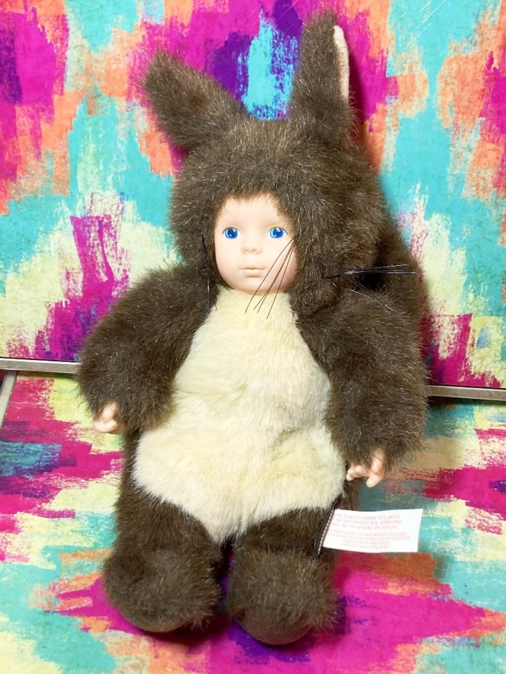 VINTAGE ANNE GEDDES ARTIST PLUSH SQUIRREL STUFFED ANIMAL DOLL 11" (1997 - 1998)